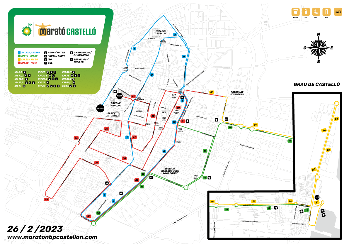 Recorrido Marató bp Castelló Maratón Castellón 2023 Recorrido Marató bp Castelló Maratón Castellón 2023